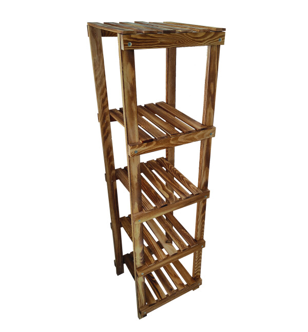 Ahşap 5 Raflı Açık Banyo Dolabı Banyo Düzenleyici ve Kitaplık Salon Düzenleyici Raf Mob114