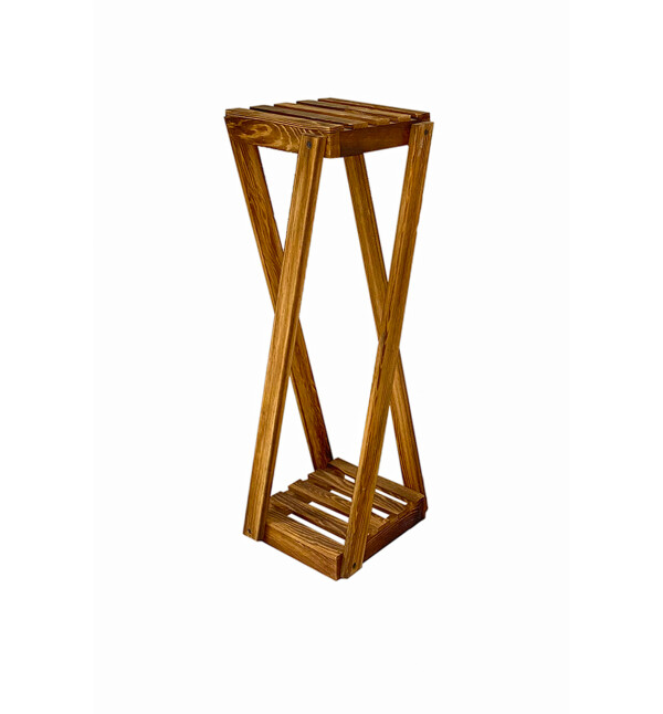 Ahşap Dekoratif Saksılık 2 Raflı Çiçeklik Ykm Mob124