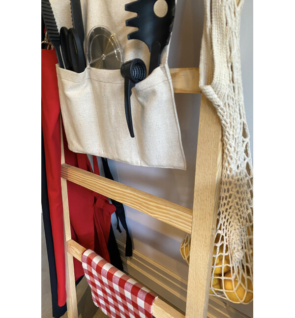 Dekoratif Merdiven Havluluk Bahçe Ve Banyo Çok Amaçlı Organizer Nat Mob126