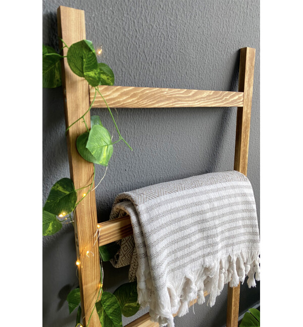 Dekoratif Merdiven Havluluk Bahçe Ve Banyo Çok Amaçlı Organizer Mob127