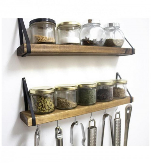 Doğal Ahşap Mutfak Rafı Mutfak Düzenleyici OH058