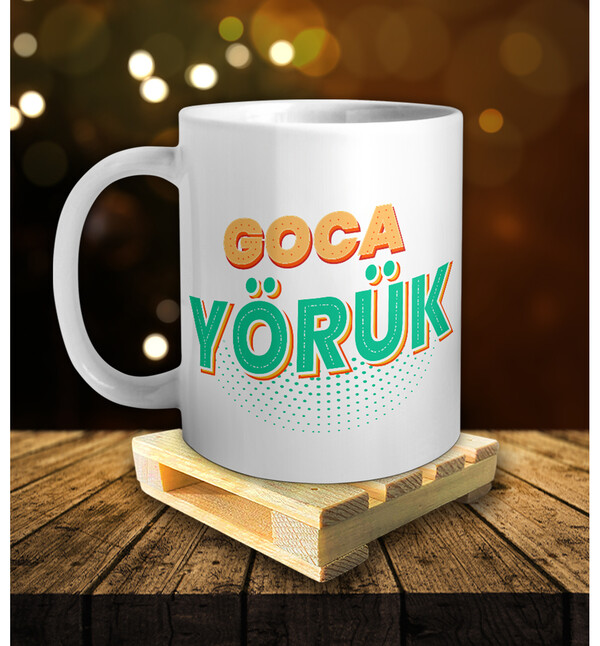 Ege Şivesi Goca Yörük Kupa ve Palet Bardak Altlığı Hediyeli Kupa Bardak oh885