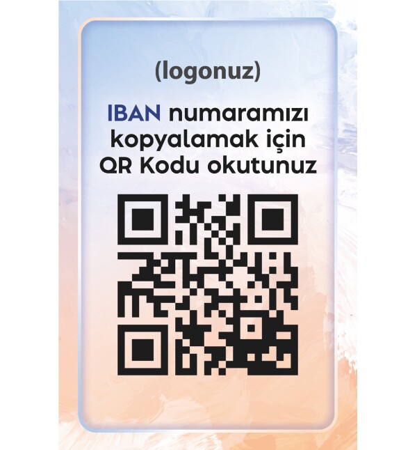 Firmalara Özel Tasarlanabilen Şirket Logosu ve Qr Kod Basılan Menü, Sosyal Medya Hesabı Masaüstü Çerçeve