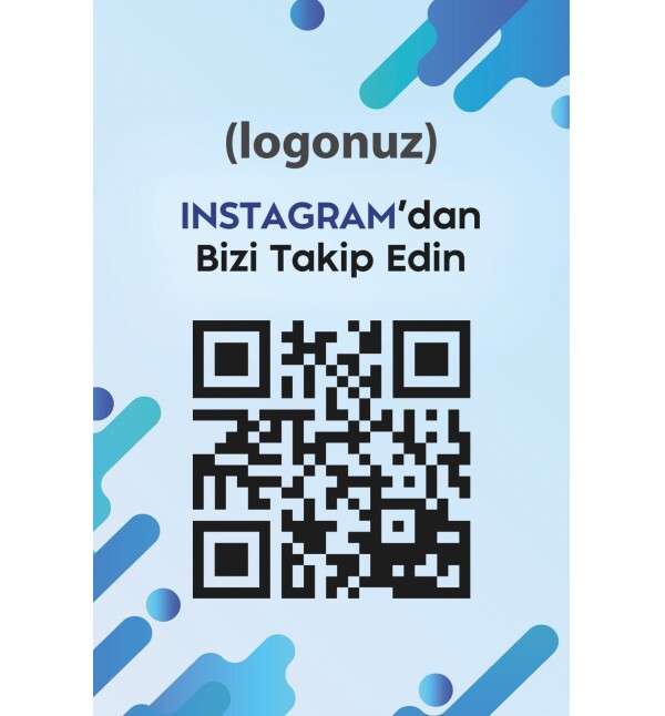 Firmalara Özel Tasarlanabilen Şirket Logosu ve Qr Kod Basılan Menü, Sosyal Medya Hesabı Masaüstü Çerçeve