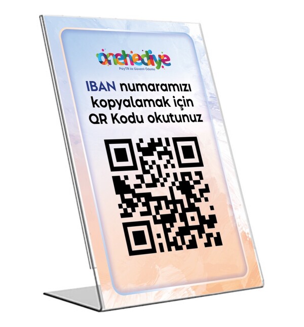 Firmalara Özel Tasarlanabilen Şirket Logosu ve Qr Kod Basılan Menü, Sosyal Medya Hesabı Masaüstü Çerçeve