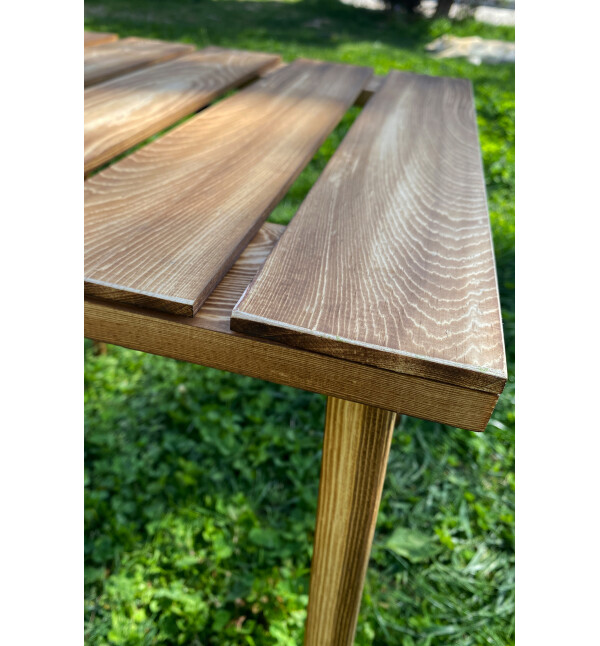 Katlanır Kamp Ve Piknik Masası Ahşap Çantalı 50x50cm Balkon Bahçe Masası Ykm Mob188