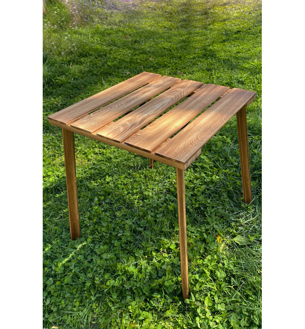 Katlanır Kamp Ve Piknik Masası Ahşap Çantalı 50x50cm Balkon Bahçe Masası Ykm Mob188