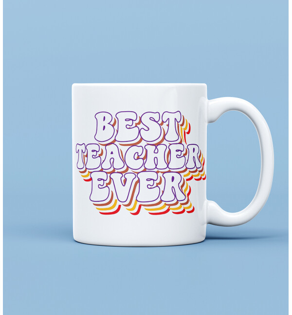 Kendin Tasarla Kişiye Özel Fotoğraflı En İyi Öğretmen Mesajlı Tasarım Kupa Bardak