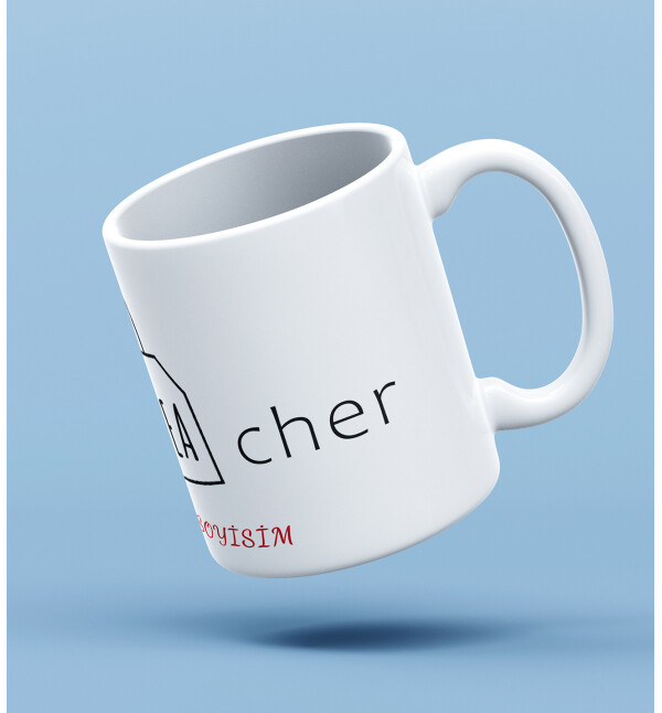 Kendin Tasarla Kişiye Özel İsimli Best Tea Cher Tasarımlı Öğretmene Kupa Bardak