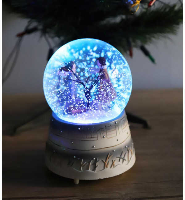 Kış Hikayesi Büyük Boy Işıklı Otomatik Kar Püskürten Kar Küresi