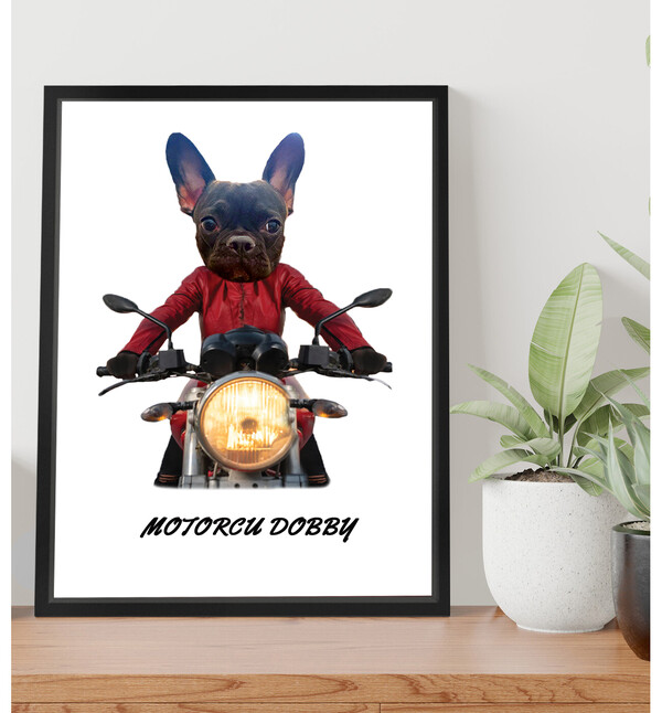 Kişiselleştirilebilir Evcil Hayvan Fotoğraflı Karikatür Tasarım Seçenekli Pet 30x21cm Fotoğraf Çerçevesi