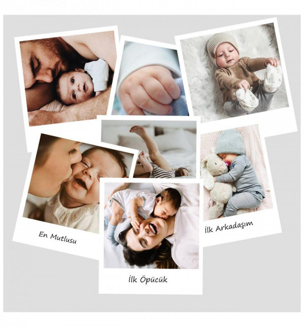 Kişiye Özel 12 Fotoğraf Polaraid Kart Baskı