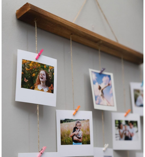 Kişiye Özel 12 Fotograflı Mandallı İpli 3 mt Led Işıklı Fotoğraf Askısı