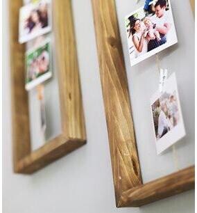 Kişiye Özel 12 Fotoğraflı Tablo Model Doğal Ahşap 2li Fotoğraf Çerçevesi