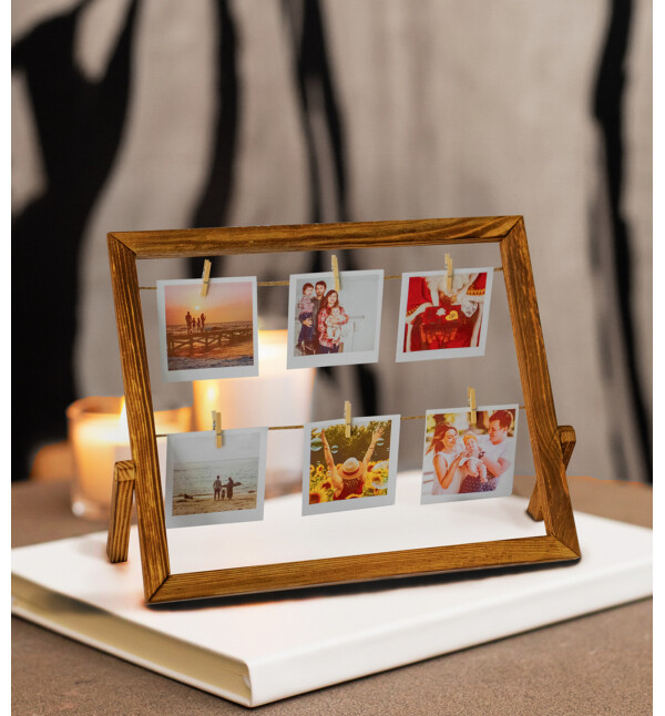 Kişiye Özel 6 Fotoğraflı Masaüstü Fotoğraf Çerçevesi