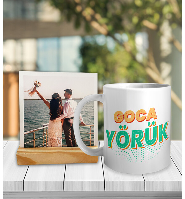 Kişiye Özel Fotoğraflı Ege Şivesi Goca Yörük Kupa ve Fotoğraf Çerçeveli Hediye Seti oh893