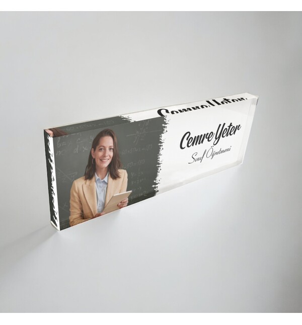 Kişiye Özel Kendin Tasarla Fotoğraflı Meslek Ünvan Masaüstü İsimlik Ofis Hediyesi