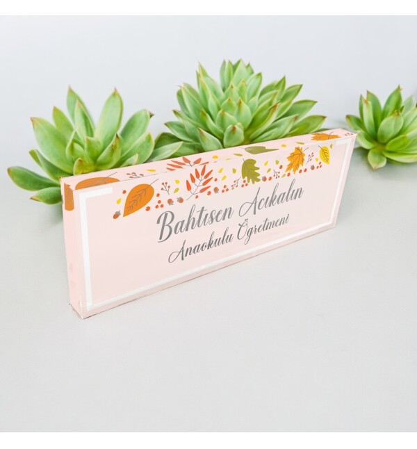 Kişiye Özel Kendin Tasarla Meslek Ünvan Masa Üstü İsimlik T6