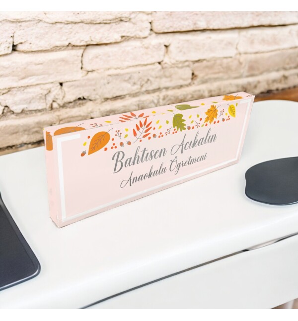 Kişiye Özel Kendin Tasarla Meslek Ünvan Masa Üstü İsimlik T6