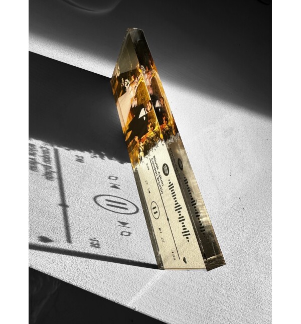 Kişiye Özel Tasarlanan Fotoğraflı Spotify Şarkı Barkodlu Kalın Akrilik Masaüstü Fotoğraf Çerçevesi Plaket