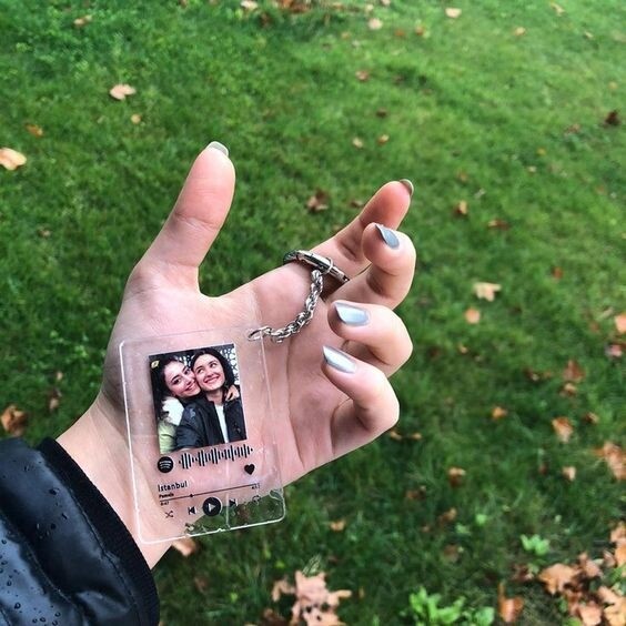 Kişiye Özel Tasarlanan Spotify Anahtarlık 2 Adet Sevgiliye Hediye