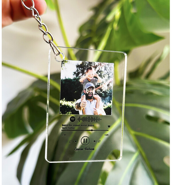 Kişiye Özel Tasarlanan Spotify Anahtarlık 2 Adet Sevgiliye Hediye