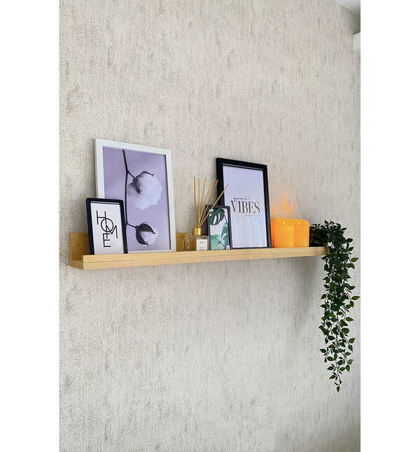 Masif Ahşap Çerçeve Rafı Dekoratif Duvar Rafı Mob132