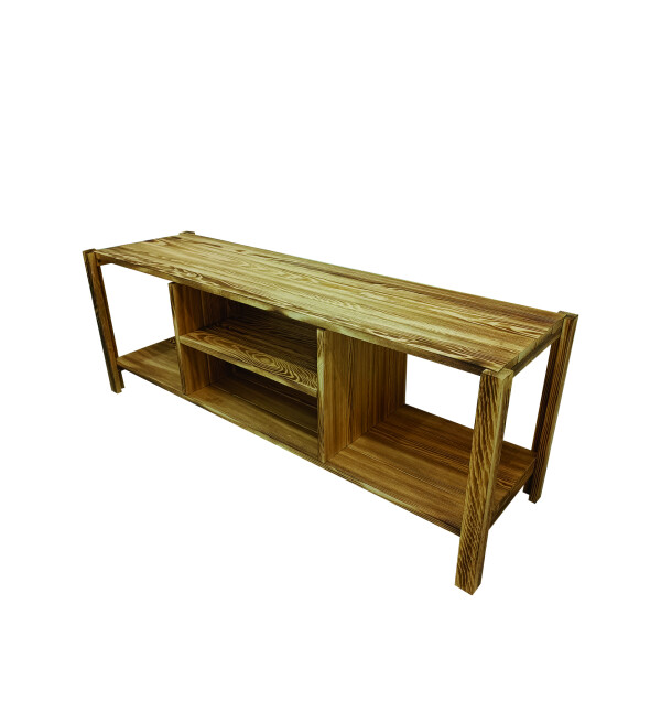 Masif Ahşap Tv Sehpası Raflı Tv Ünitesi Televizyon Sehpası Mob166