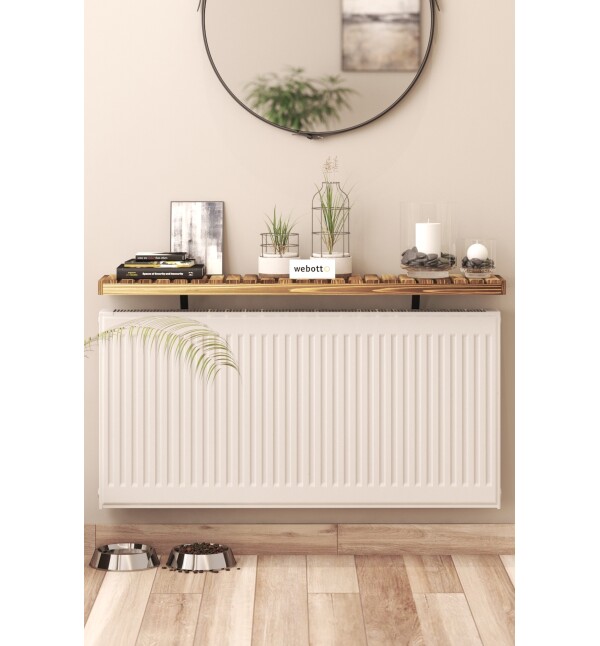 Petek Üstü Uçan Raf Dresuar Duvara Montajsız Kalorifer Peteği Üstü Ykm Raf 80x18cm Mob207