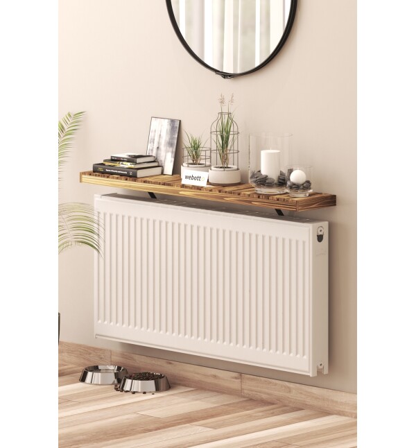 Petek Üstü Uçan Raf Dresuar Duvara Montajsız Kalorifer Peteği Üstü Ykm Raf 100x18cm Mob209