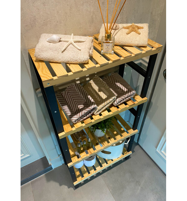 Premium Serisi Masif Ahşap Mutfak Dolabı Banyo Dolabı Çok Amaçlı Organizer Banyo Düzenleyici Mob143