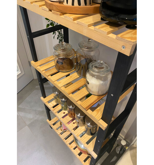 Premium Serisi Masif Ahşap Mutfak Dolabı Banyo Dolabı Çok Amaçlı Organizer Banyo Düzenleyici Mob143