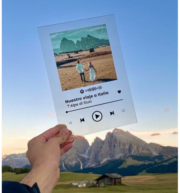 Işıklı Kişiye Özel Fotoğraflı Spotify Şarkı Barkodlu 3D Led Lamba Masaüstü Plak Gece Lambası Fotoğraf Çerçevesi