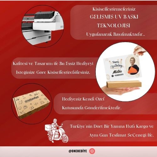 Kişiye Özel Fotoğraflı Kendin Tasarla İsimli Tablo Doğum Günü Hediyesi Doğum Günü Parti Masa Süsü Spotify Barkodlu Fotoğraf Çerçevesi