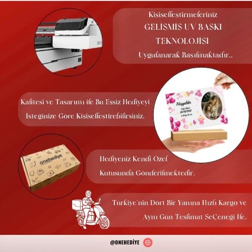 Kişiye Özel Fotoğraflı Kendin Tasarla İsimli ve Mesajlı Kız Bebek Doğum Günü Hediyesi Doğum Günü Parti Masa Süsü Fotoğraf Çerçevesi