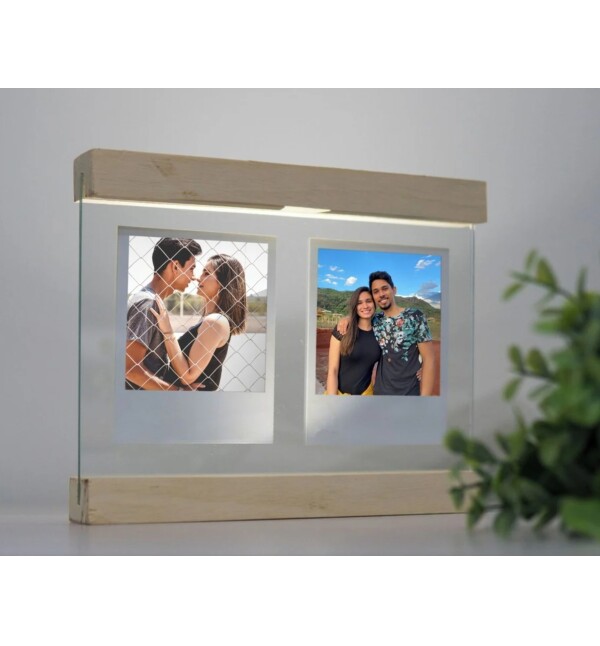 Kişiye Özel Kendin Tasarla Polaroid 2 Fotoğraflı Tasarım Vintage Dekoratif Masaüstü Fotoğraf Çerçevesi