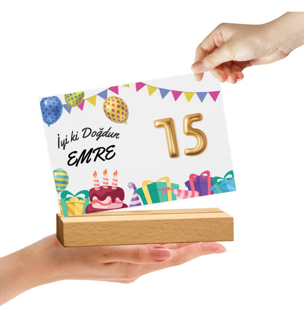 Kişiye Özel Mesajlı Kendin Tasarla Balon Sayılı Tablo Doğum Günü Hediyesi Doğum Günü Parti Masa Süsü Fotoğraf Çerçevesi