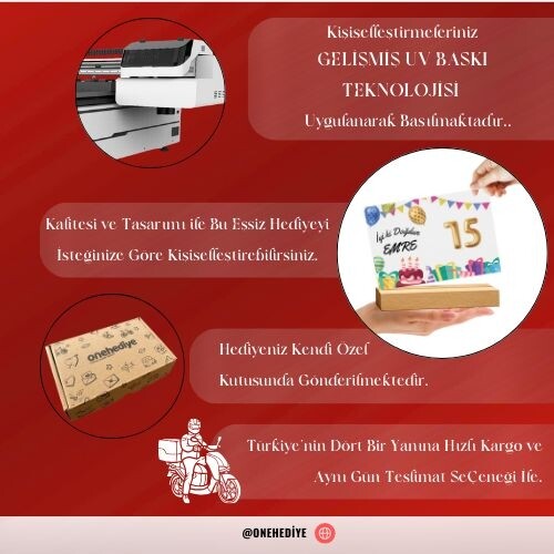 Kişiye Özel Mesajlı Kendin Tasarla Balon Sayılı Tablo Doğum Günü Hediyesi Doğum Günü Parti Masa Süsü Fotoğraf Çerçevesi