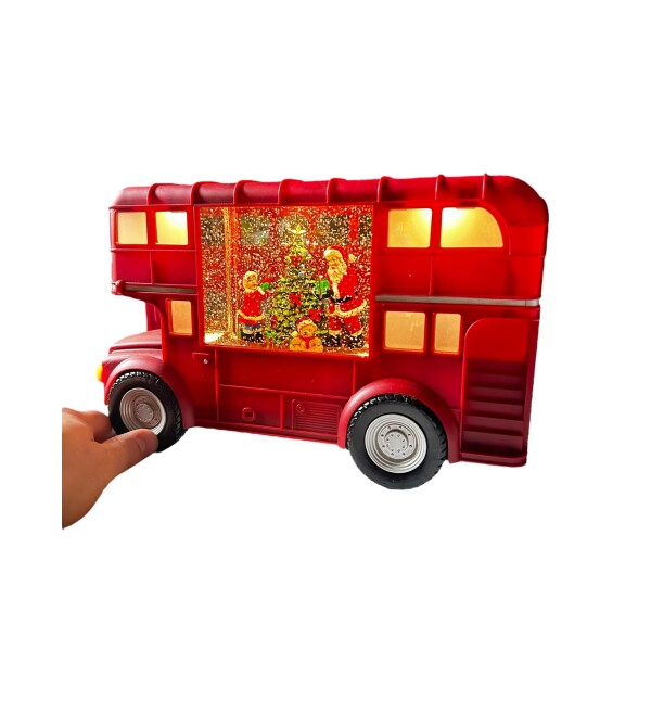 Premium Mega Boy Otobüs Noel Yeni Yıl Yılbaşı Kar Küresi