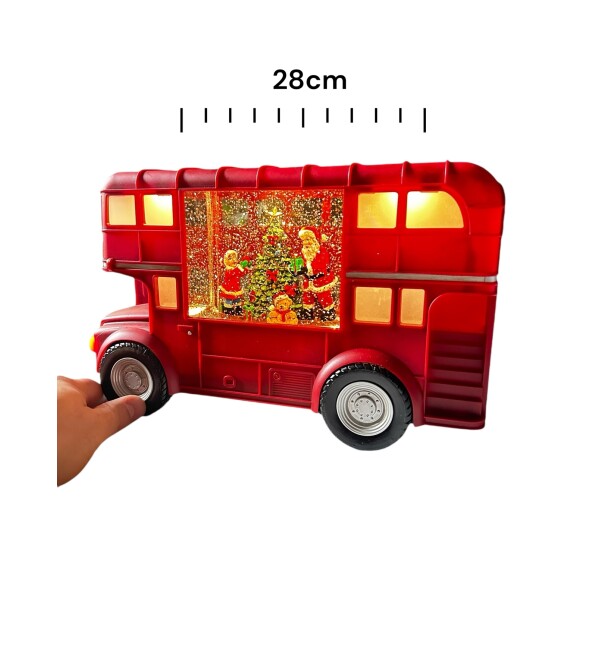 Premium Mega Boy Otobüs Noel Yeni Yıl Yılbaşı Kar Küresi