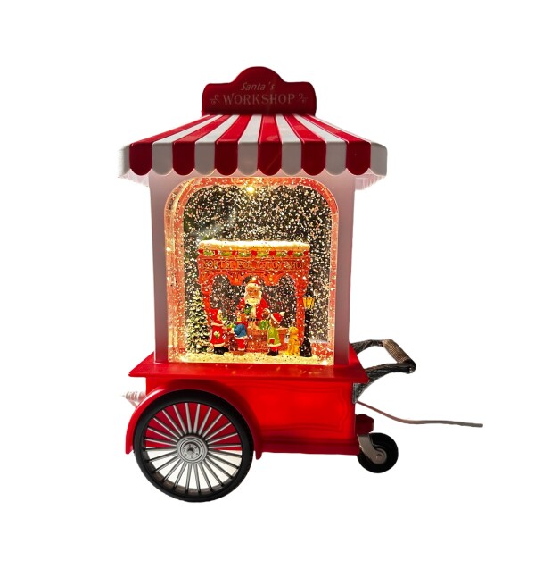 Premium Mega Boy Popcorn Workshop Yılbaşı Noel Yeni Yıl Müzikli Işıklı Püskürtmeli Kar Küresi