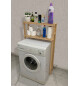 Çamaşır Makinesi Üstü Düzenleyici Dolap Ahşap Banyo Dolabı ve Klozet Üstü 2 Raflı Banyo Rafı Düzenleyici Nat Mob125