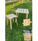 Çantalı Kamp Ve Piknik Masa Sandalye Seti Ahşap Katlanabilir Natural Taşınabilir Masa Sandalye Mob192