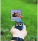 Kişiye Özel 5 Fotoğraflı Mavi Baykuş Tasarımlı 5li Biblo Seti