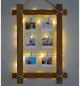 Kişiye Özel 6 Fotoğraflı Led Işıklı Doğal Ahşap Anı Çerçevesi 35x50 cm