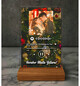 Kişiye Özel İsimli Örgü Desen Yeni Yıl Beyaz Kupa ve Fotoğraflı Yılbaşı Mutlu Yıllar Christmas Tasarımlı Masaüstü Plak oh1243