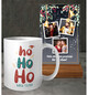 Kişiye Özel İsimli Yılbaşı Noel Baba Sesi Tasarımlı Beyaz Kupa ve 3 Fotoğraflı ve Mesajlı Tasarımlı Masaüstü Plak oh1242