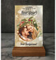 Kişiye Özel İsimli Yılbaşı Noel Baba Tasarımlı Beyaz Kupa ve Fotoğraflı ve Mesajlı Yeni Yıl Tasarımlı Masaüstü Plak oh1229
