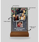 Kişiye Özel İsimli Yılbaşı Noel Baba Tasarımlı Beyaz Kupa ve 3 Fotoğraflı ve Mesajlı Tasarımlı Masaüstü Plak oh1230