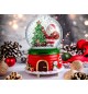 Yılbaşı Kar Küresi Mega Boy Pilli Işıklı Ve Müzikli Noel Baba Kar Küresi 15x11cm
